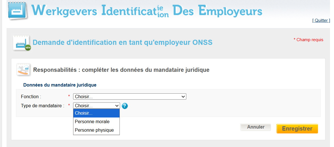 WIDE: legal representative - details on type WIDE: legal representative - details on type of representative